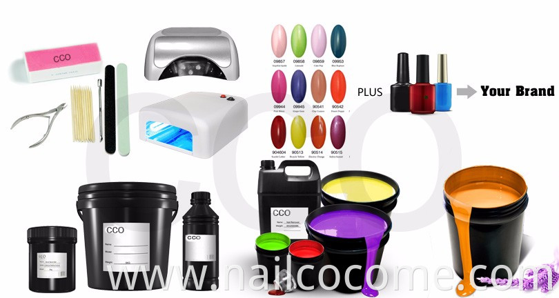 CCO factory wholesale fashion color gel Nail Painting for clear gel polish top coat